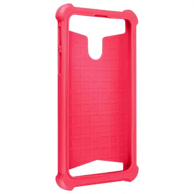 Navlaka za Smartphone 5.3'' do 5.5'' Silikonski Gel Kutovi Bumper Stražnji Efekt Koža Fuchsia