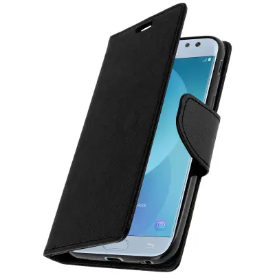 Futrola Galaxy J3 2017 Folio novčanik zaštitni preklop crna + trakica