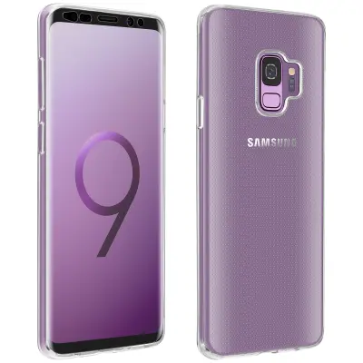 Stražnja maska + Kaljeno staklo Prozirna Galaxy S9 - Prozirna