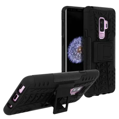 Navlaka Samsung Galaxy S9 Plus Otporna na Udarce + Integrirano Postolje - Crna