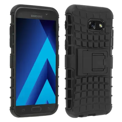 Navlaka Samsung Galaxy A5 2017 Otporna na Udarce Ojačana + Integrirano Postolje - Crna