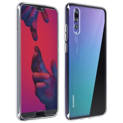 Stražnja maska + Kaljeno staklo Prozirna Huawei P20 Pro - Prozirna