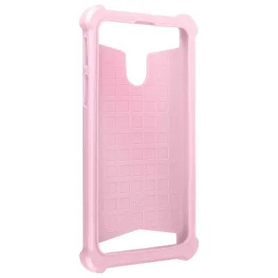 Navlaka za Smartphone 5'' do 5.3'' Silikonski Gel Kutovi Ojačani Stražnji Efekt Koža Ružičasta
