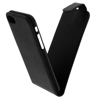 Vertikalna preklopna torbica iPhone SE 2022 / 2020 i 8 / 7 - zaštita crna