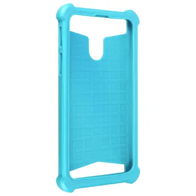 Navlaka za Telefon 5.3'' do 5.5'' Silikonski Gel Kutovi Bumper Stražnji Efekt Koža Tirkizna