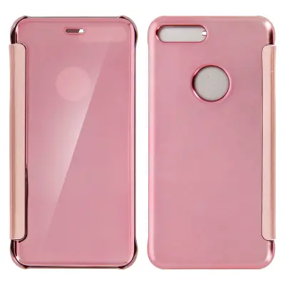 Folio futrola ogledalo ružičasta iPhone 7 Plus / iPhone 8 Plus prozirni preklop