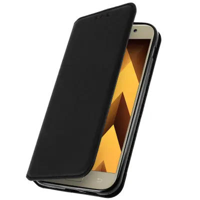 Futrola preklopna novčanik Samsung Galaxy A3 2017 - crna - funkcija stalka