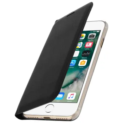 Futrola iPhone SE 2022 / 2020 i 8 / 7 Flip Cover ultra-tanka crna