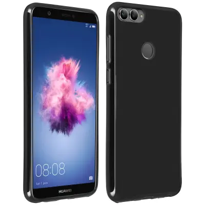 Maska Huawei P Smart Silikonski gel Protiv otisaka - Crna