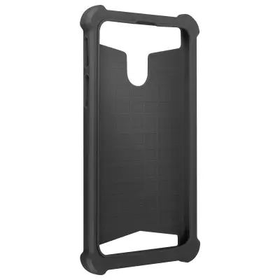 Navlaka za Smartphone 5.3'' do 5.6'' Silikonski Gel Kutovi Ojačani Stražnji Efekt Koža Crna