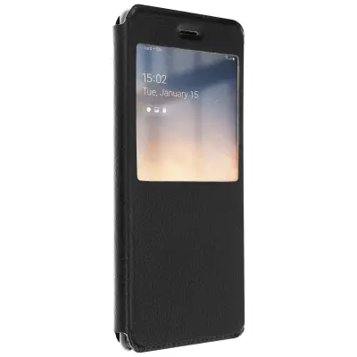 Futrola Galaxy Note 8 s prozorom ultra-tanka - Flip Case crna