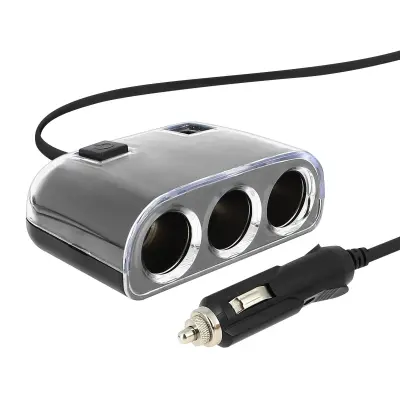 Razdjelnik za upaljač za cigarete 3x utičnice za upaljač za cigarete + 2x USB utičnice