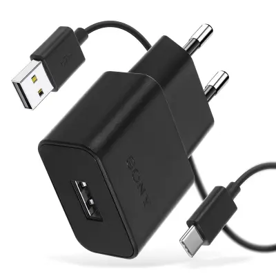 Zidni punjač Sony UCH12 1.5A Crni za pametni telefon - USB tip c kabel uključen
