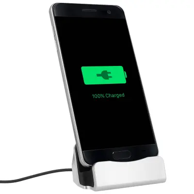 Priključna Stanica Smartphone Punjenje i Sinkronizacija Micro-USB Konektor - Srebrna