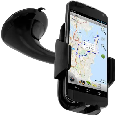 Crni Auto Nosač Rotacija za Smartphone - Pričvršćivanje Vakuumskom Prisavkom