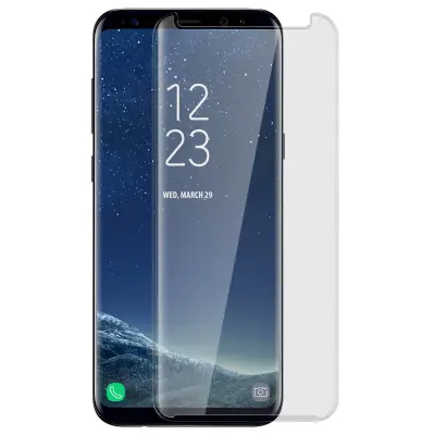 Zaštitna Folija Kaljeno Staklo Rubovi Zakrivljeni Samsung Galaxy S8 Plus - Obrub Transparentni