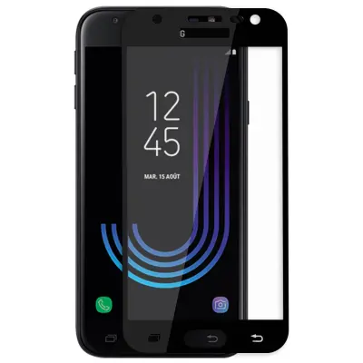 Zaštitna Folija Galaxy J3 2017 Kaljeno Staklo 9H Otporno Obrub Crni