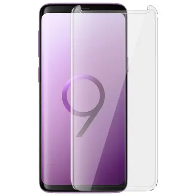 Zaštitna Folija Galaxy S9 Kompatibilna s Navlakom Zaštita Kaljeno Staklo Zakrivljeno Transparentna