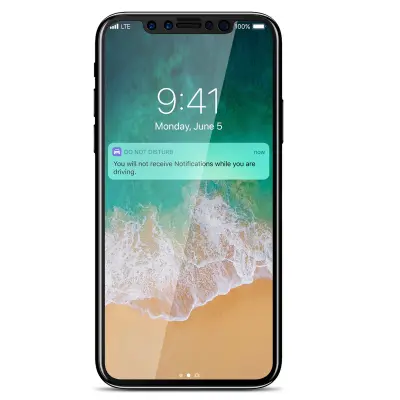 Zaštitna Folija iPhone X / XS Kaljeno Staklo Ultra-otporno 3D Efekt - Obrubi crni