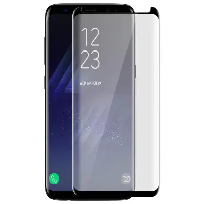 Zaštitna Folija Samsung Galaxy S8 Zaštita Ekrana Kaljeno Staklo Obrub Crni