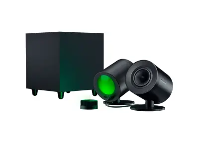 Razer Nommo V2 Pro - Full-Range 2.1 PC Gaming Speakers with Wireless Subwoofer -