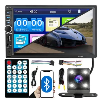 12V 2DIN LCD autoradio osjetljiv na dodir 4x45W USB Bluetooth + kamera i daljinski upravljač