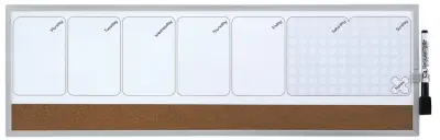 Nobo magnetska ploča Quarter 58,5x19 cm, tjedni planer 1903780