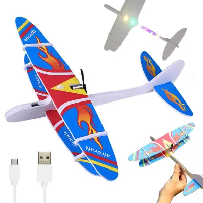 Aku. dvokrilni motorni LED avion od stiropora 28cm USB