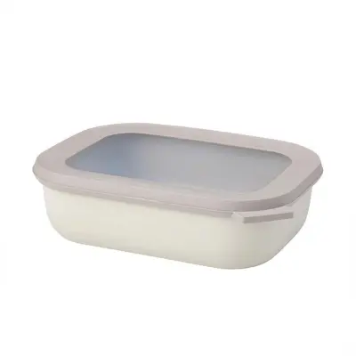 Cirqula posuda za pohranu 1 l / pravokutna / nordijska bijela / PP, TPE plastika