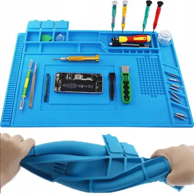 Servisni antistatik silikonski podložak za lemljenje 45x30cm i organizator