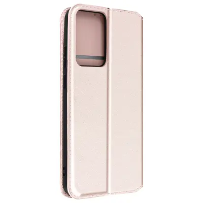 Futrola za Xiaomi 13 Lite, magnetski preklop, držač kartica, stalak za video, ružičasta