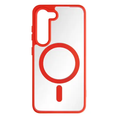 MagSafe maska za Samsung Galaxy S23 Plus kruta leđa silikonski rub mat crvena