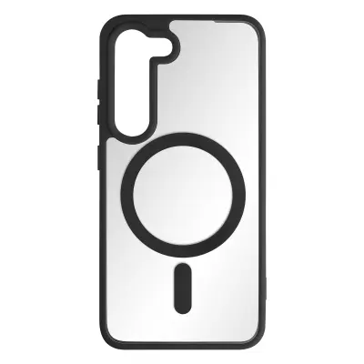 MagSafe maska za Samsung Galaxy S23 kruta leđa silikonski rub mat crna