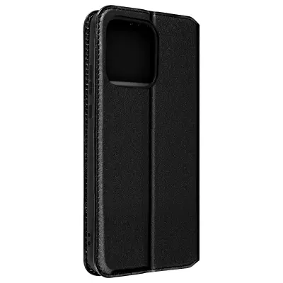 Futrola za Xiaomi Redmi 12C, magnetski preklop, držač kartica, stalak za video, crna