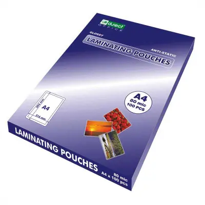 A4 folije za laminiranje 80 mikrona d.rect Levia 1/100 008644