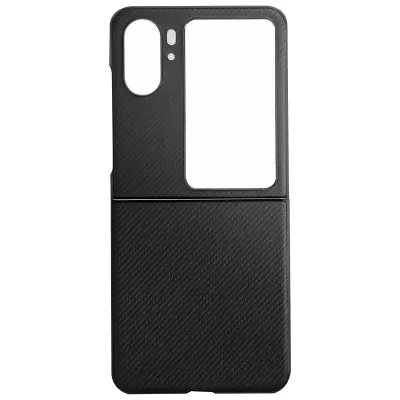Maska za Oppo Find N2 Flip karbon stil 2 dijela crna