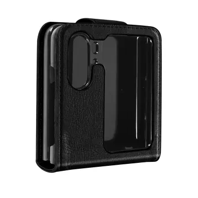 Maska za Oppo Find N2 Flip preklopna magnetski zatvarač Chesterfield crna