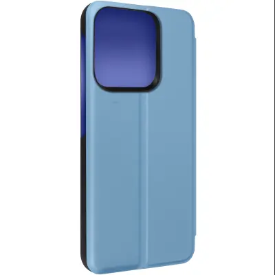 Clear View torbica za Xiaomi Redmi 12C s preklopom ogledalo stalak plava