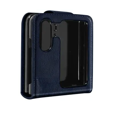Maska za Oppo Find N2 Flip preklopna magnetski zatvarač Chesterfield tamnoplava