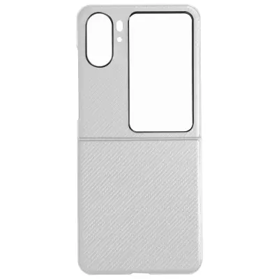 Maska za Oppo Find N2 Flip karbon stil 2 dijela bijela