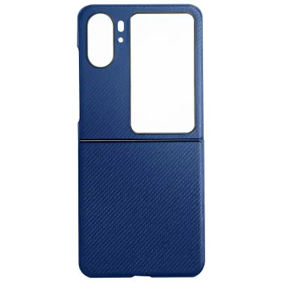 Maska za Oppo Find N2 Flip karbon stil 2 dijela plava