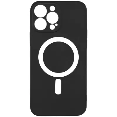 MagSafe maska za iPhone 13 Pro Max Soft-touch mat povišeni rubovi crna