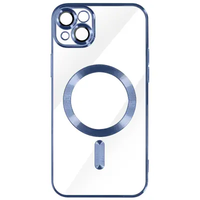 MagSafe maska za iPhone 13 silikon zaštita kamere kromirana svijetloplava