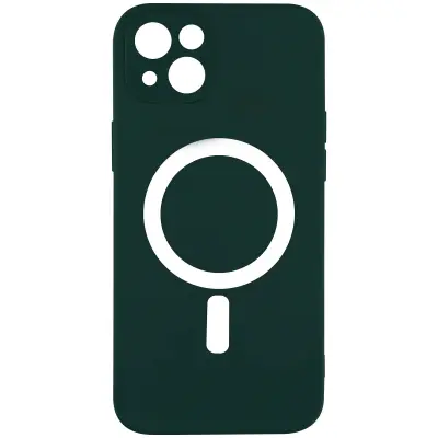 MagSafe maska za iPhone 14 Plus Soft-touch mat povišeni rubovi tamnozelena