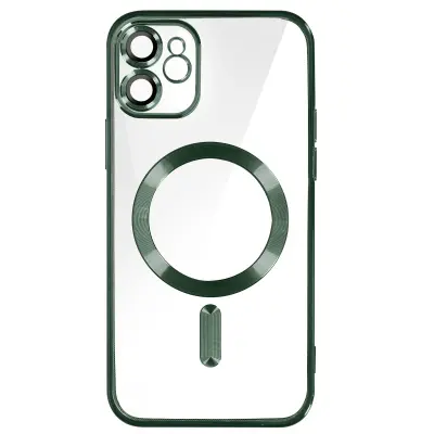 MagSafe maska za iPhone 11 silikon zaštita kamere kromirani rub zelena
