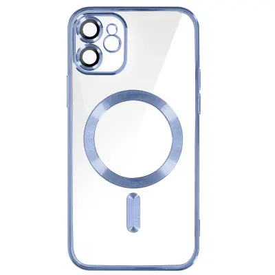 MagSafe maska za iPhone 11 silikon zaštita kamere kromirana svijetloplava