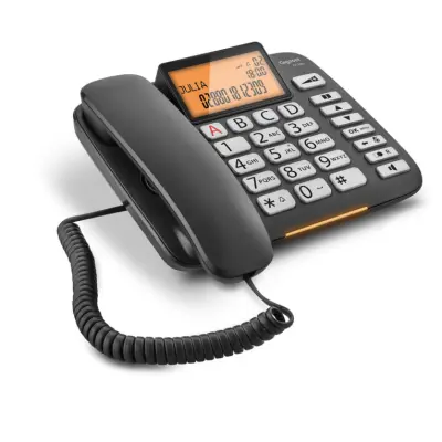 Gigaset DL580 analogni telefon s identifikacijom pozivatelja, crni