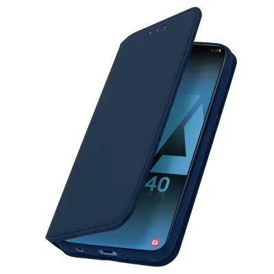 Maska Samsung Galaxy A40 Folio futrola, novčanik, funkcija podrške, ponoćno plava