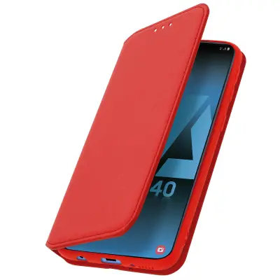 Maska Samsung Galaxy A40 Folio futrola, novčanik, funkcija podrške, crvena
