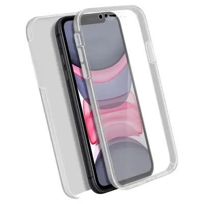 Maska iPhone 11 Potpuna Kruta leđa Meka prednja Prozirna